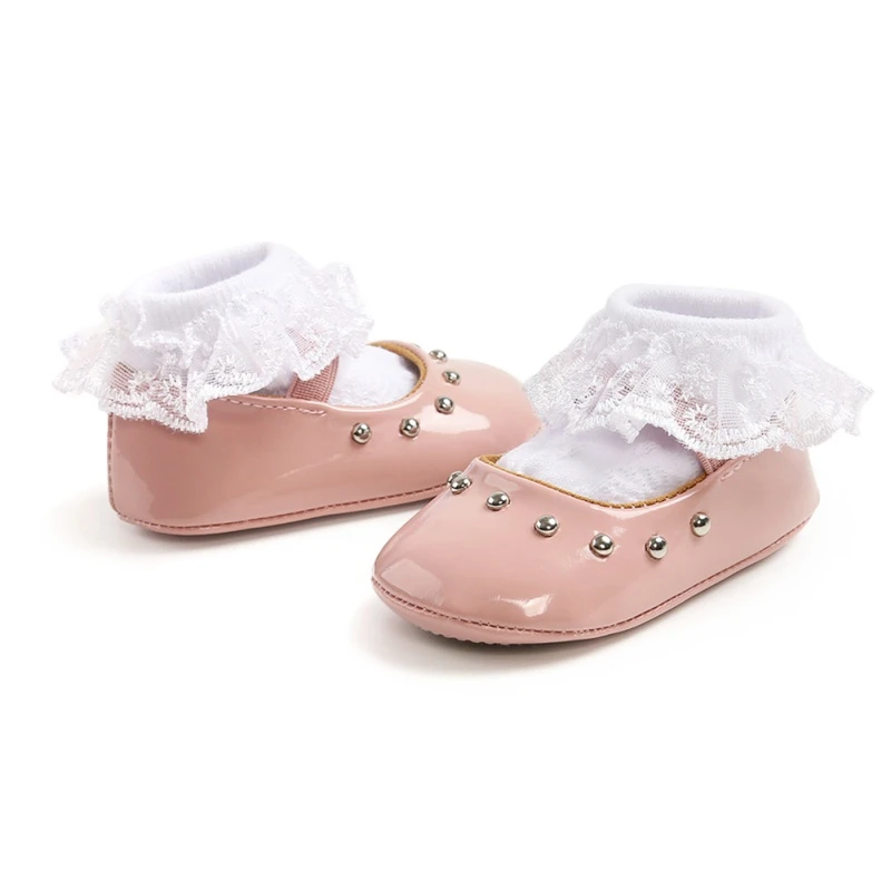 Bobora 0-18M neonata dolce principessa dolce vento scarpe con suola morbida + calzini scarpe da bambina in due pezzi