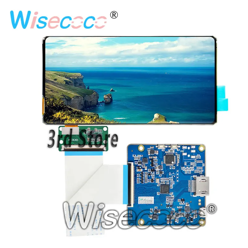 6 Inci 1920*1080 OLED Fleksibel MIPI Display AMOLED dengan Controller Board