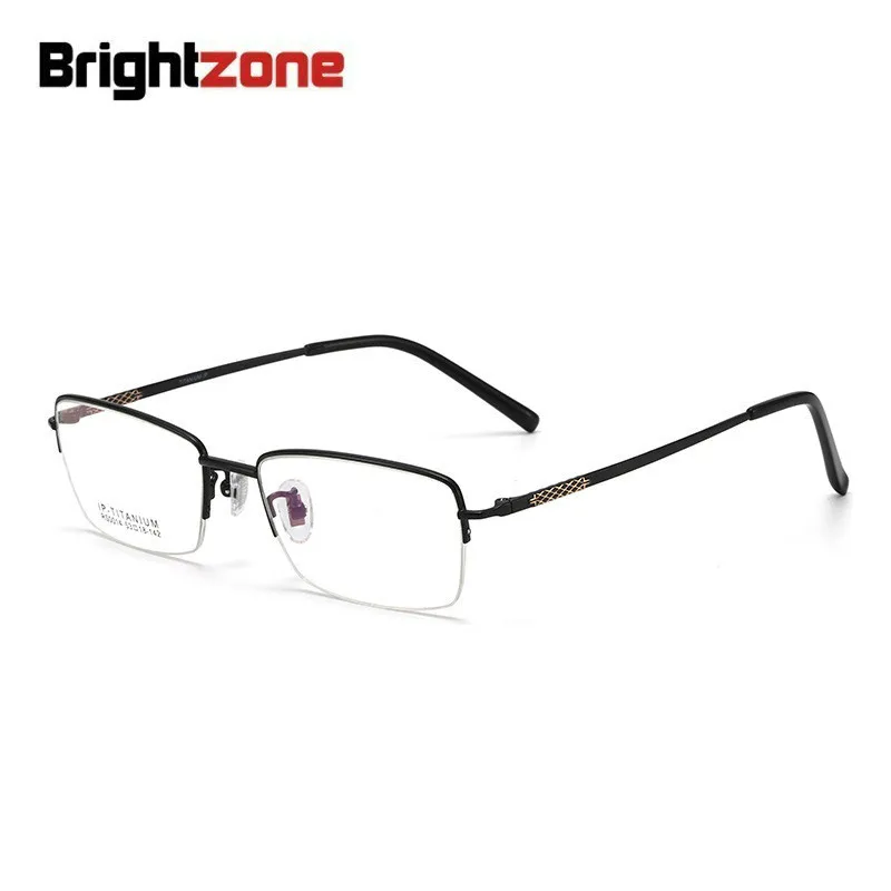 

New Men Myopia Presbyopia Half Semi Rims Optical Computer Pure Titanium Glasses Frame Prescription Eyeglasses Tmall Oculos Gafas