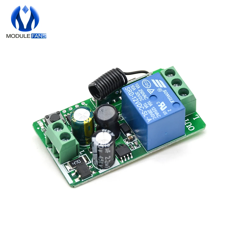 315MHZ 433 MHz 315 433 MHZ التيار المتناوب 85- 220 فولت 10A 1 قناة قناة لاسلكية RF عن بعد لوحة تحكم جهاز ريسيفر استقبال وإرسال وحدة تبديل التتابع #5