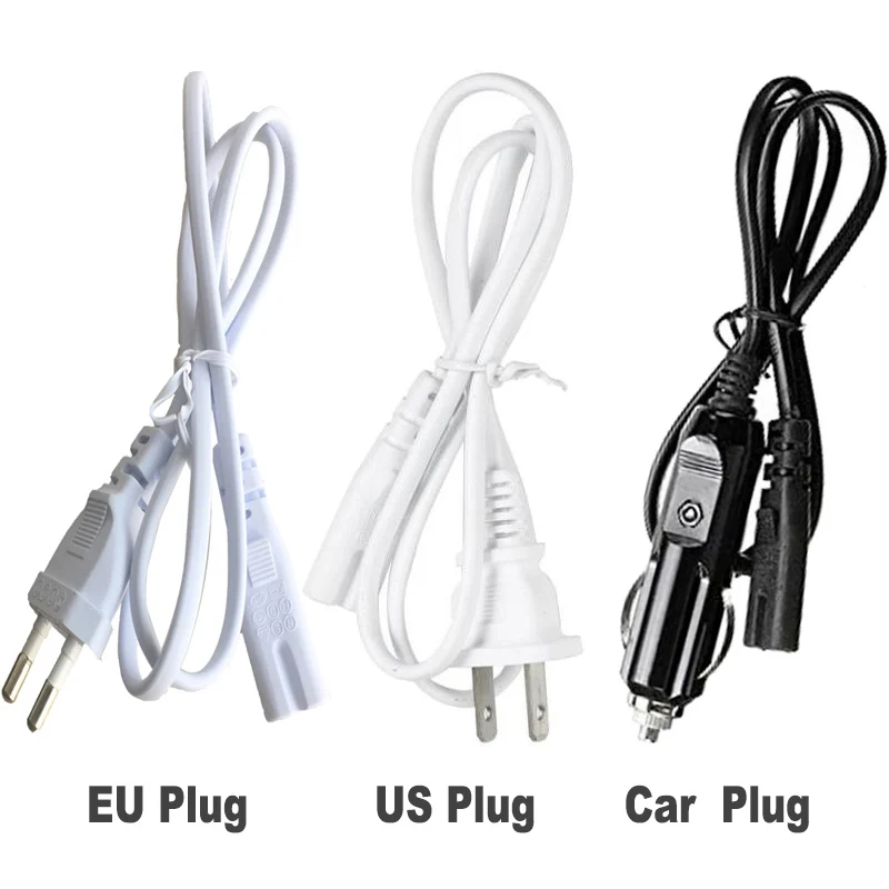 EU US Plug Car Truck Cable Wire 12V 24V 110V 220V Power Cord Adapter For Electric Lunch Box Food Warmer Container Cable Replace