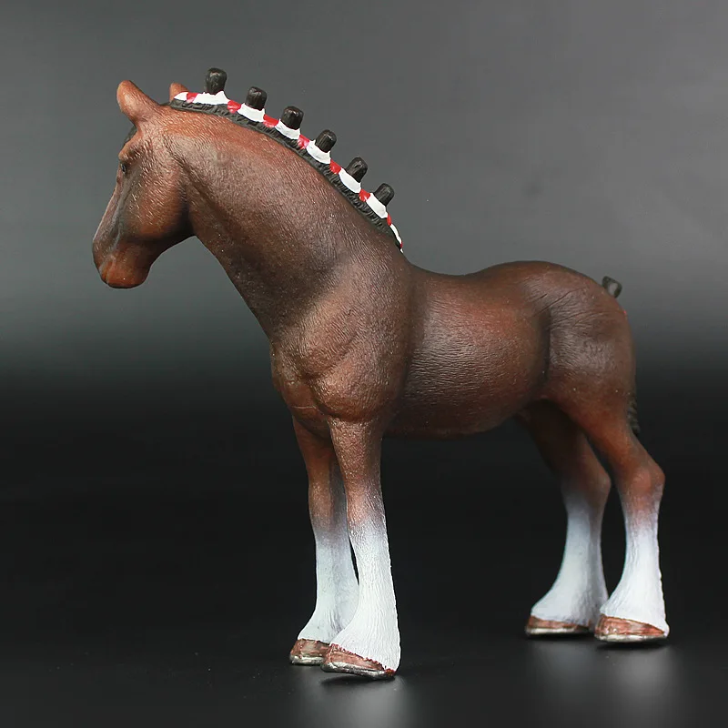 Clydesdale Horse Models PVC Toys Gifts Collections Forest Wild Farm Animal Horse Model Action Figures Horse Figurines Kid