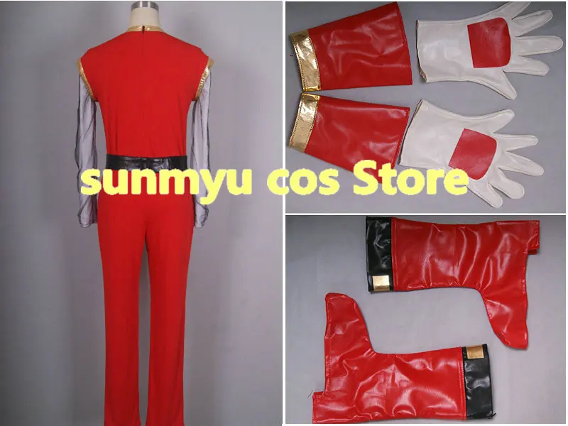 Ninpu Sentai Hurricaneger Hurricane Red Shiina Yousuke Cosplay Costume,Custom Size Halloween Wholesale