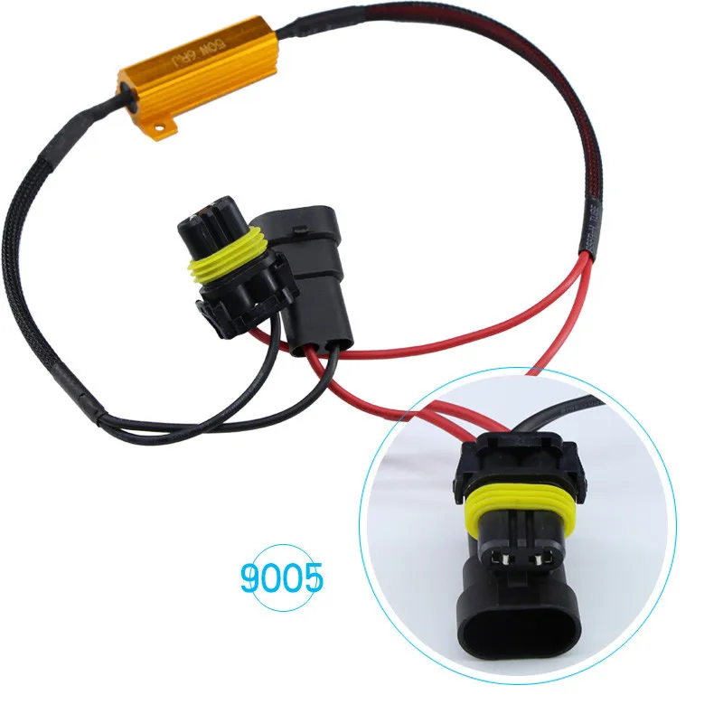 2X  Error Free Canbus 9005 HB3 9006 HB4  50W 6Ohm Car LED Headlight  DRL Fog  Light  Load Resistor  Wiring Canceller Decoder