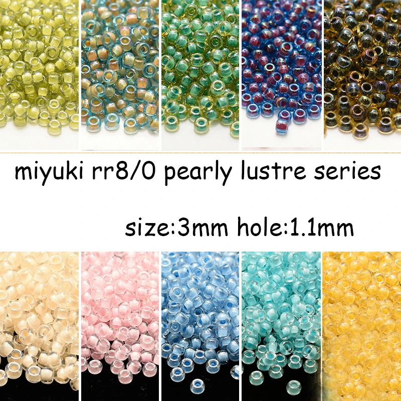 Japan Miyuki Imported 3mm Round Beads Pearly Lustre Series 5G Handmade Beads Glass Beads