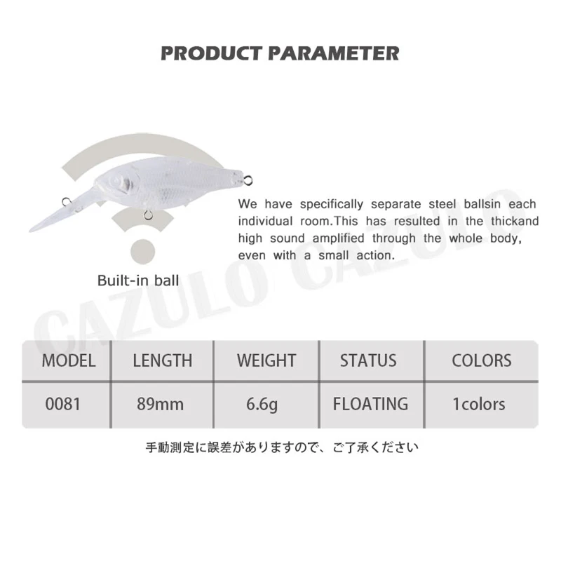 Phụ Kiện Câu Cá Không Phủ Sơn Dụ Minnow 6.6G 89Mm Nổi Diy ABS Trong Suốt Mồi Pesca Thiết Bị Pike Leurre Brochet Angeln