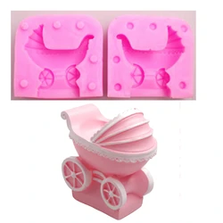 Baby Car DIY Silicone Resin Molds For Baking Kitchen Fondant Cake Moulds Chocolate Tools Wedding Cake Decorating Tools