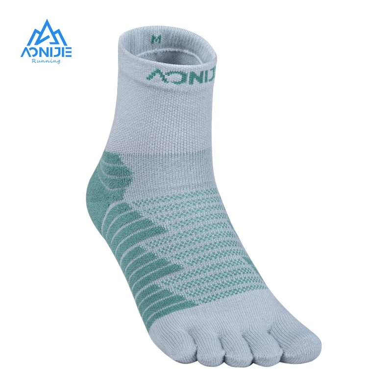 AONIJIE 1 Pair Five Toes Sports Socks Middle Tube Warm Thickened Sock Breathable For Camping Hiking Running Marathon E4819