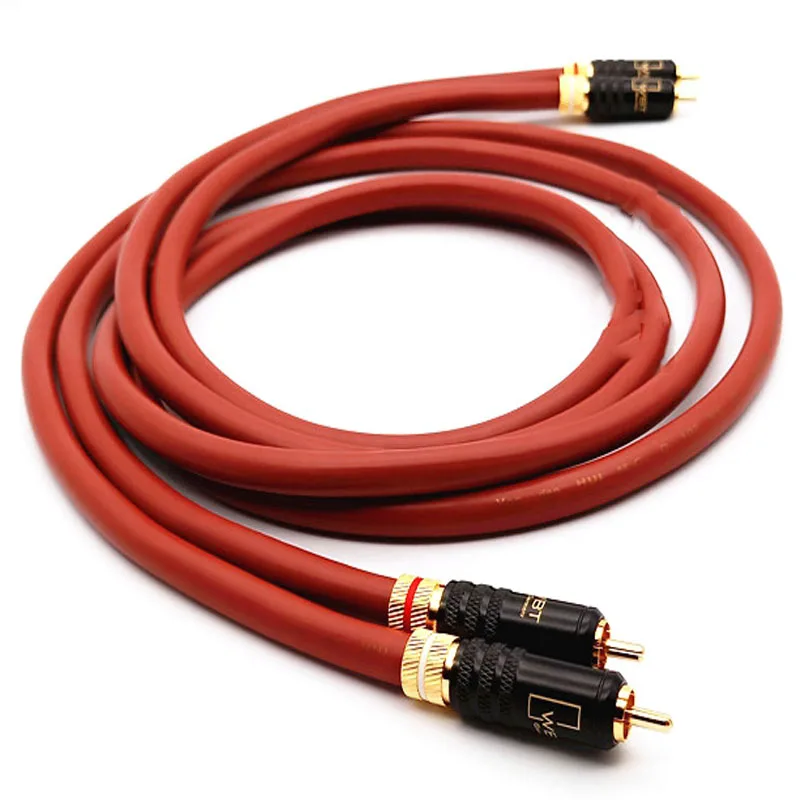 

New Pair VDH MC D102 MK III HYBRID RCA Interconnect Cable Wire with Gold Plated RCA Plug Hifi Audio RCA to RCA Extension Cord