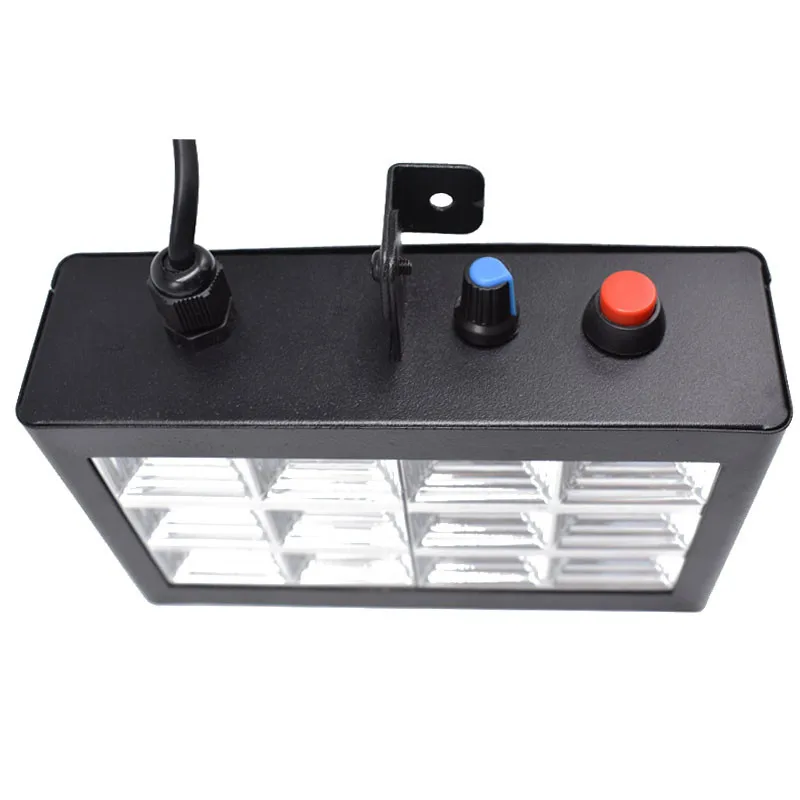 Miniluz estroboscópica de 20W, proyector láser RGB de 12 piezas, Control de sonido, efectos de Flash, para DJ, fiestas y discotecas