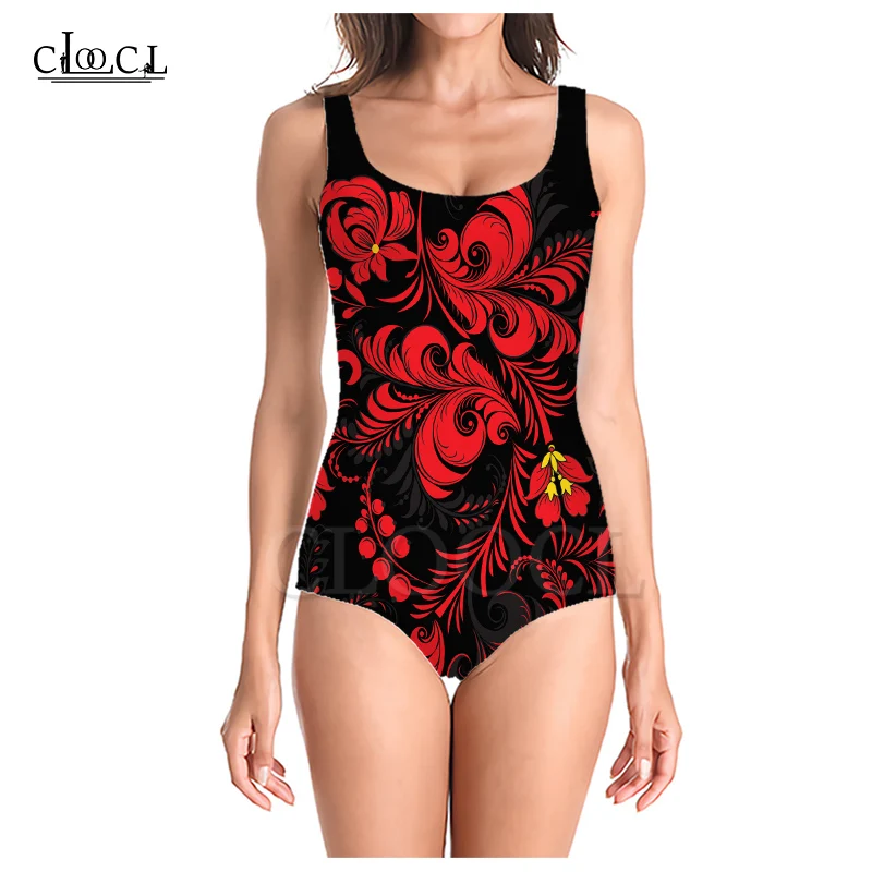 

CLOOCL Newest Fashion Retro Geometric Patterns 3D Print Girls One-piece Swimsuit Sleeveless Slim Sexy Women Beach Swimwear