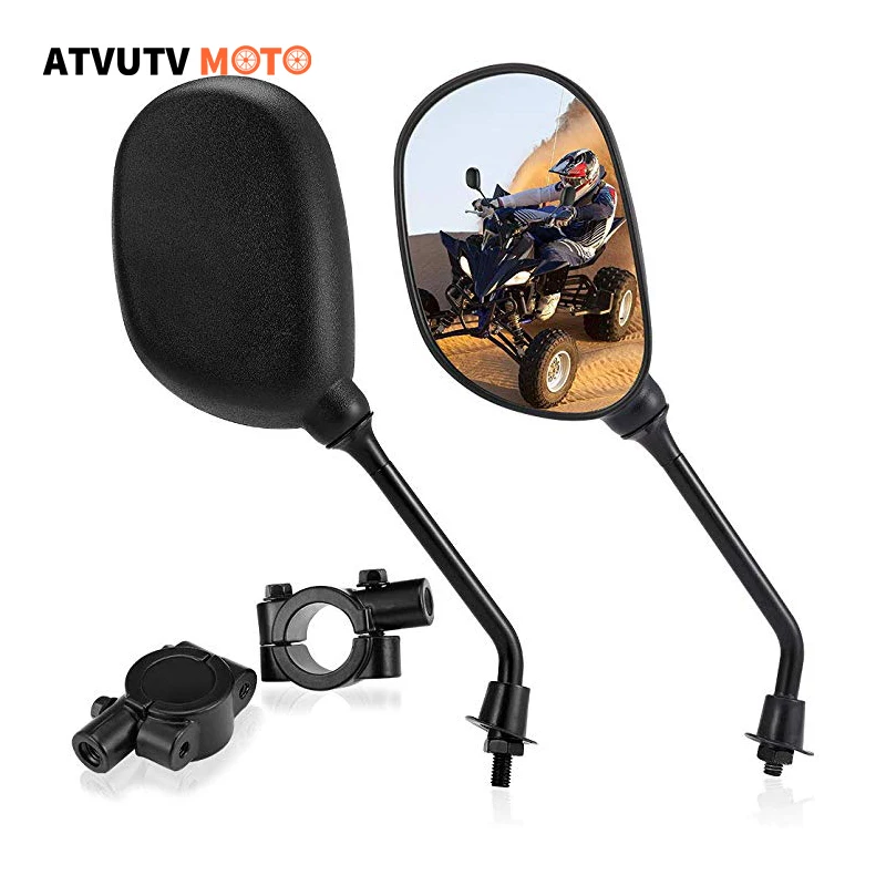 1 Pair Motorcycle Rearview Mirror For Motocross Scooter Moped Polaris Sportsman Honda Yamaha ATV Dirt Bike 8mm M8