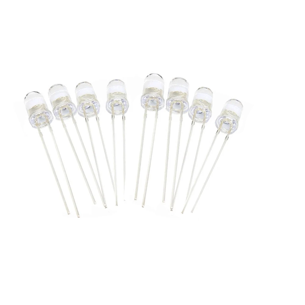 50PCS/LOT F5 Round 5mm Fast/Slow RGB Flash Red Green Blue Rainbow Multi Color Light Emitting Diode Round LED Full Color DIY