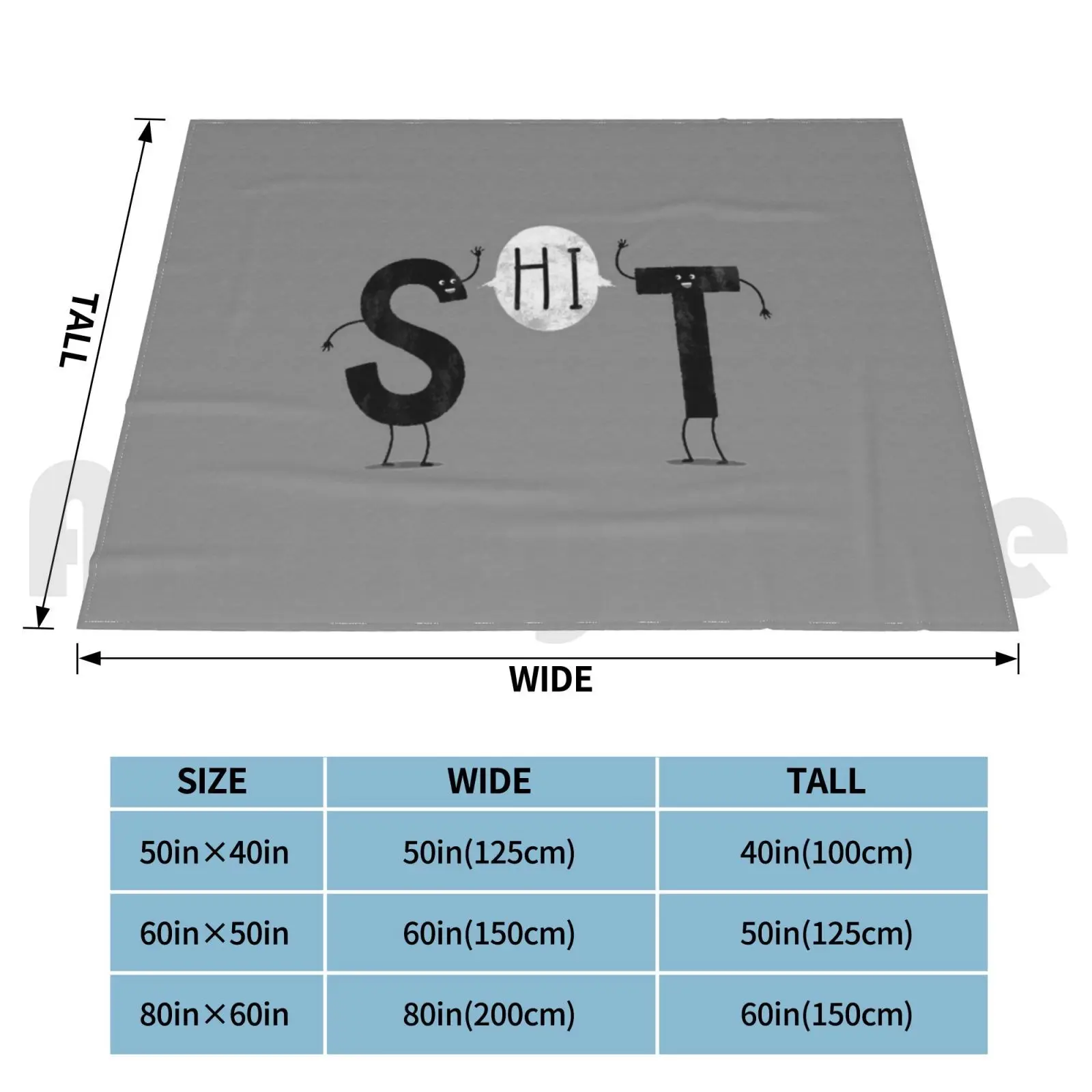 Shit Hi-Creative Shit Blanket For Sofa Bed Travel Shit Hi Motivation Fitness Sport Running Gift Idea Cardio