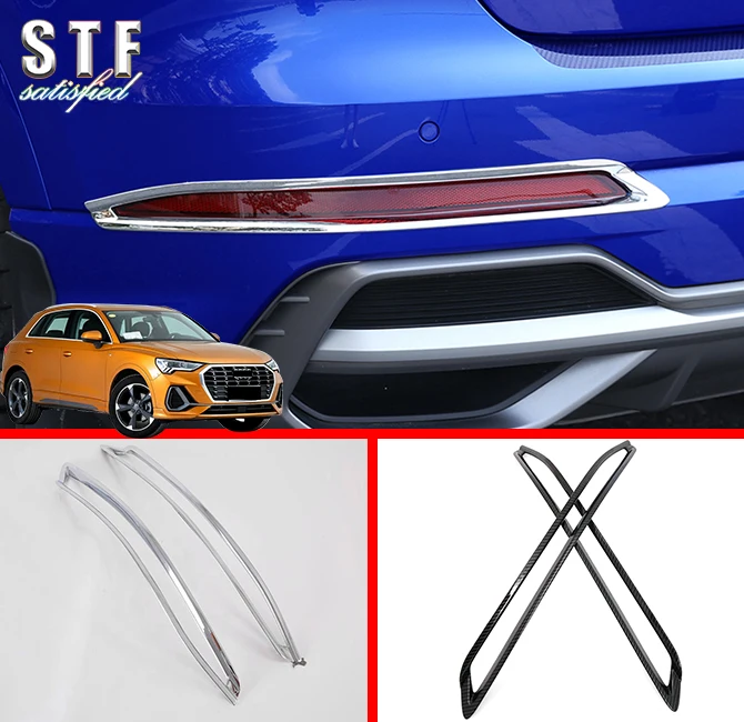 ABS Rear Fog Light Cover Trim For Audi Q3 2019 2020 Car Accessories Stickers W4