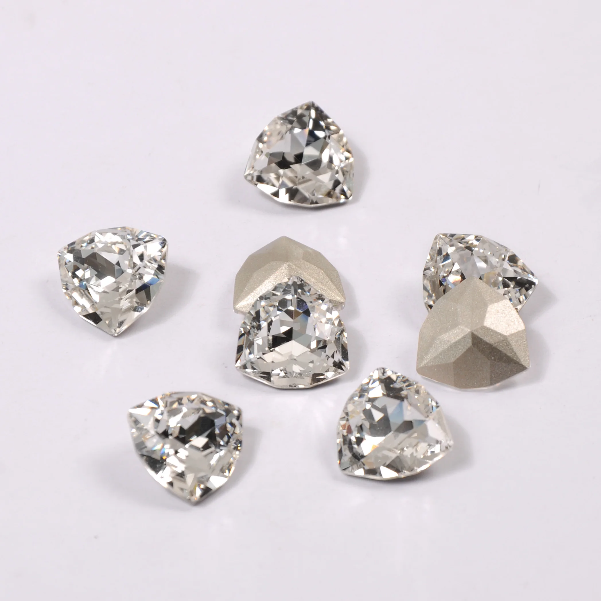 Super Clear Ornament Accessories Fancy Stones Trilliant Garment Glass Sewing Claw Rhinestones For Needlework Gym Suit