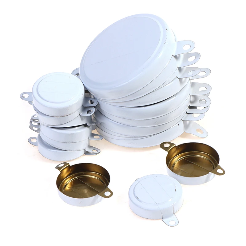 50Pcs Oil Drum Seal Caps Iron Covers Waterproof Sealing White Lids (S/L)