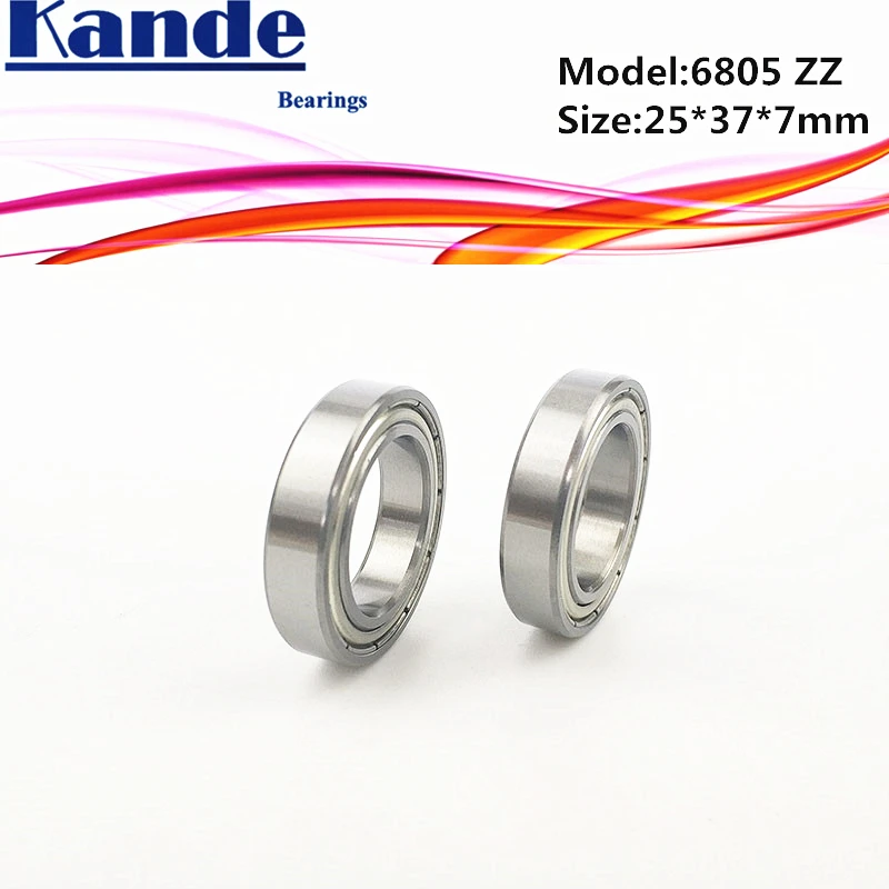 

6805 ZZ 4Pcs 25x37x7 ABEC-1 6805ZZ Thin Section Deep Groove 6805 Ball Bearing Automotive bearings 61805 servo motor