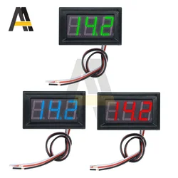 0.36/0.56 polegadas led voltímetro dc 0-30v medidor de tensão motrocycle carro volt bateria 3 bit 2 /3 fio capacidade tester 5v 12v 24v