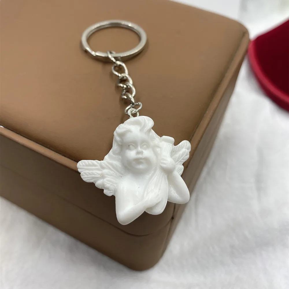 Fashion Cute Cupid Angel  Keychain ring pendant men and women couple key chain bag pendant wholesale