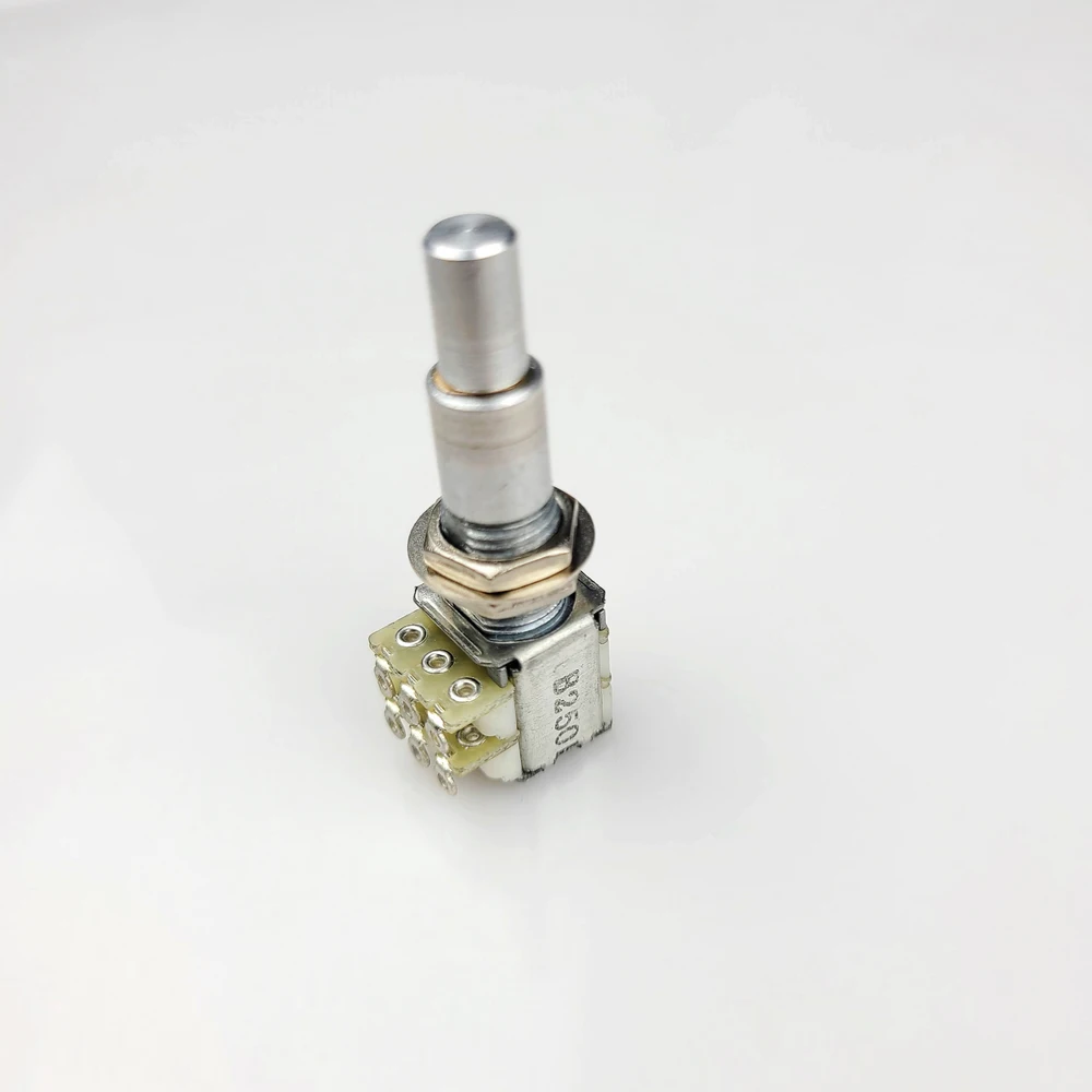 1 Piece B5K/B10K/B50K/B100K/B250K/B500K Stacked Dual Concentric Potentiometer(POT) With Center Detent MADE IN KOREA