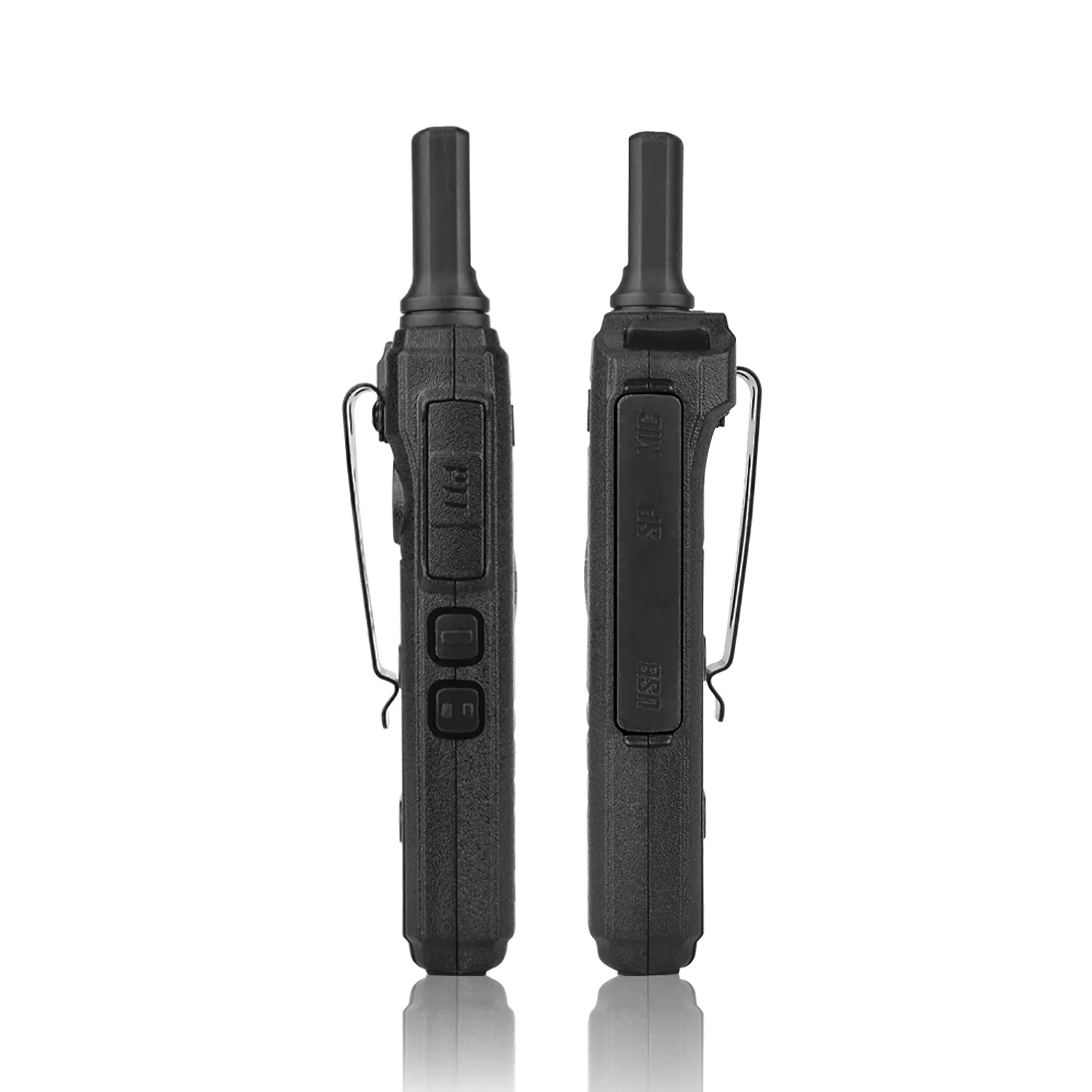 4Pcs/lot Mini walkie talkies Portable Ultra Slim Double PTT UHF 400-470MHz 16CH 2W Two way radio breathing Light SOCOTRAN SC-600