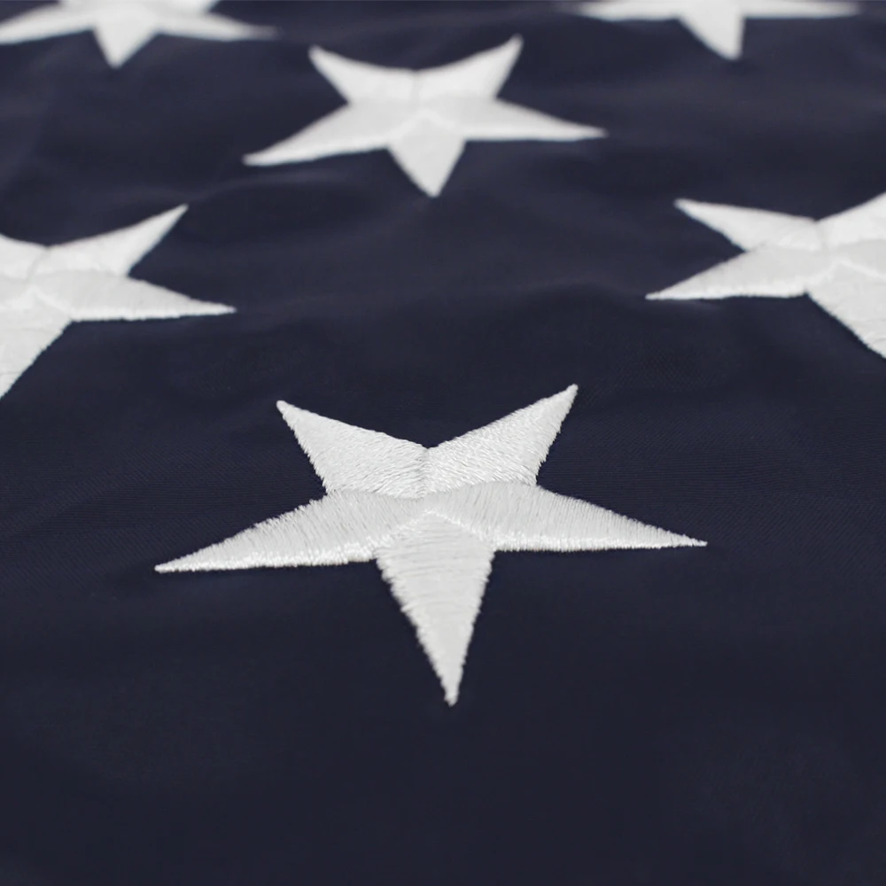 Bordado de nailon resistente al agua, rayas cosidas, estrellas de EE. UU., bandera americana, 3x5FTS