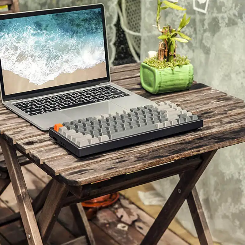 Keychron K2 C V2 Wireless Bluetooth USB Mechanical Keyboard Aluminum Frame, Compact 84 Keys RGB Backlight N-Key Rollover