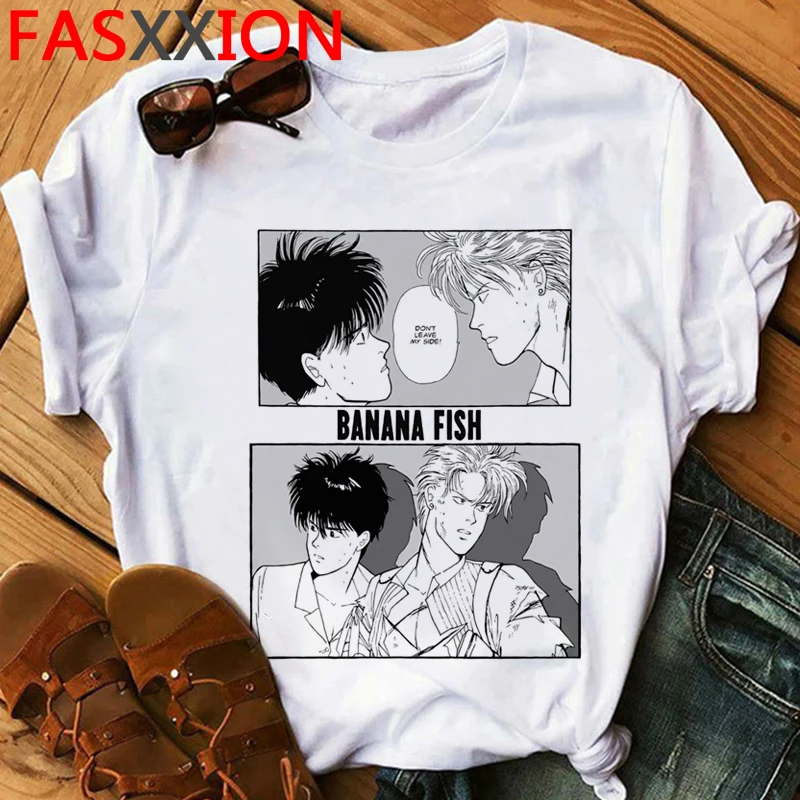 Banana Fish Funny Cartoon Summer T Shirt Women Casual Japanese Anime T-shirt Graphic Streetwear Aesthetic Tshirt 90s Tops Female