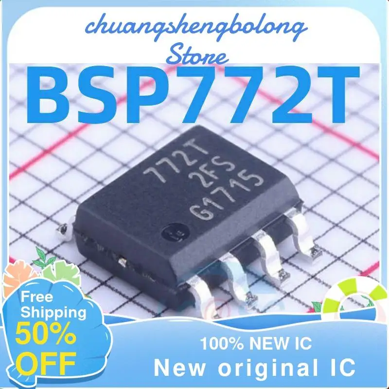 

5PCS BSP772 BSP772T 772T SOP8 New original IC