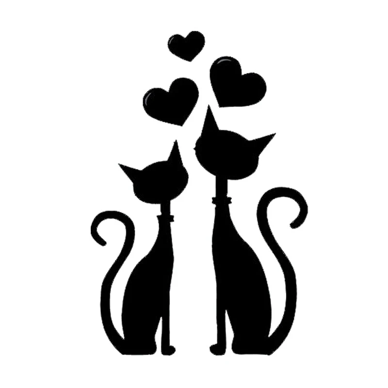 

Cat Lovers Love Car Window Decoration Vinyl Decals Creative Body Cover Scratch Car Sticker
