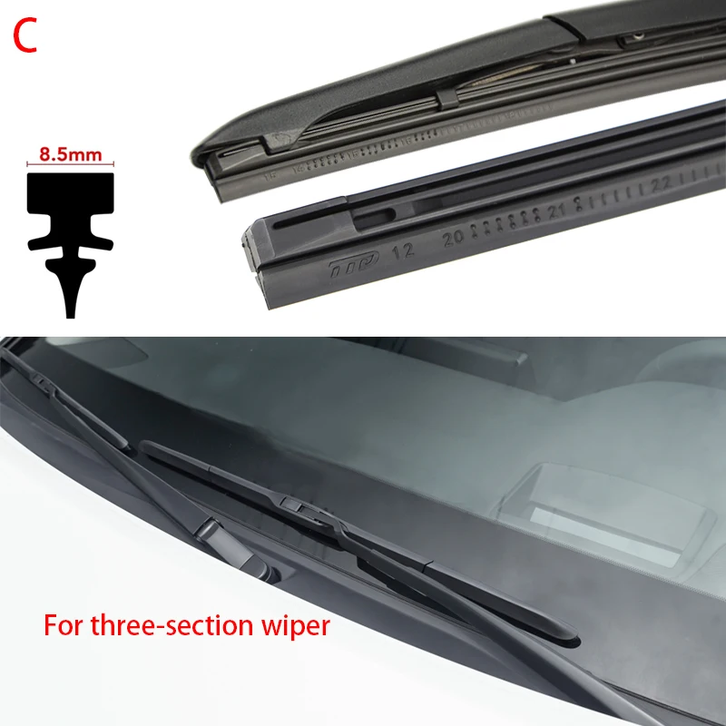 Car Windscreen Wipers Insert Rubber Strip Refill Wiper Blade For Toyota Corolla Rav4 Camry Prius Hilux Avensis Accessories 1PCS