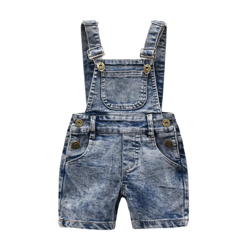 2023 New Kids Boys Shorts Jeans Overalls Summer Fashion Casual Style Children Jumpsuit Baby Boys Denim Romper Strap Shorts 0-8 y