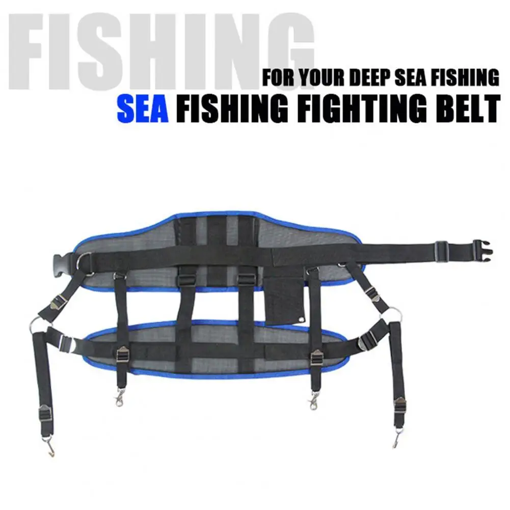 Double Adjustable Belt Fighting Belt Impact Resistant Fishing Harnesses Fishing Apparel for Boat Fishing and Sea