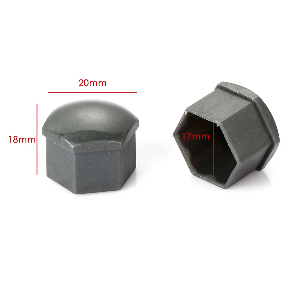 20 قطعة العالمي 17 مللي متر البلاستيك عجلة السيارة الجوز يغطي الترباس قبعات لأودي سكودا فولكس فاجن فولكس فاجن جولف MK4 بورا باسات بولو اكسسوارات #6