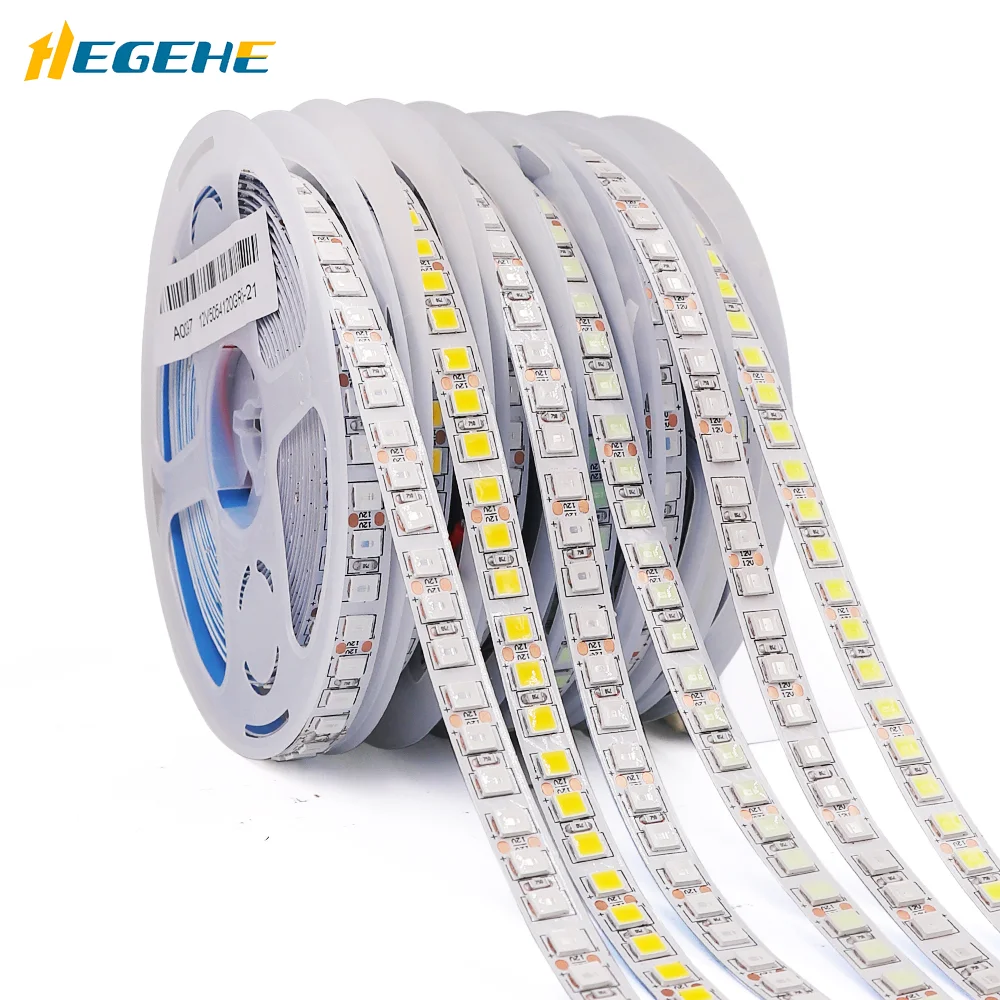 5M LED Strip SMD 5054 2835 Led Flexible Light 5m 300LED 600LED Waterproof IP67 Led Ribbon Tape Lamp DC 12V 5054 Led Light Strip