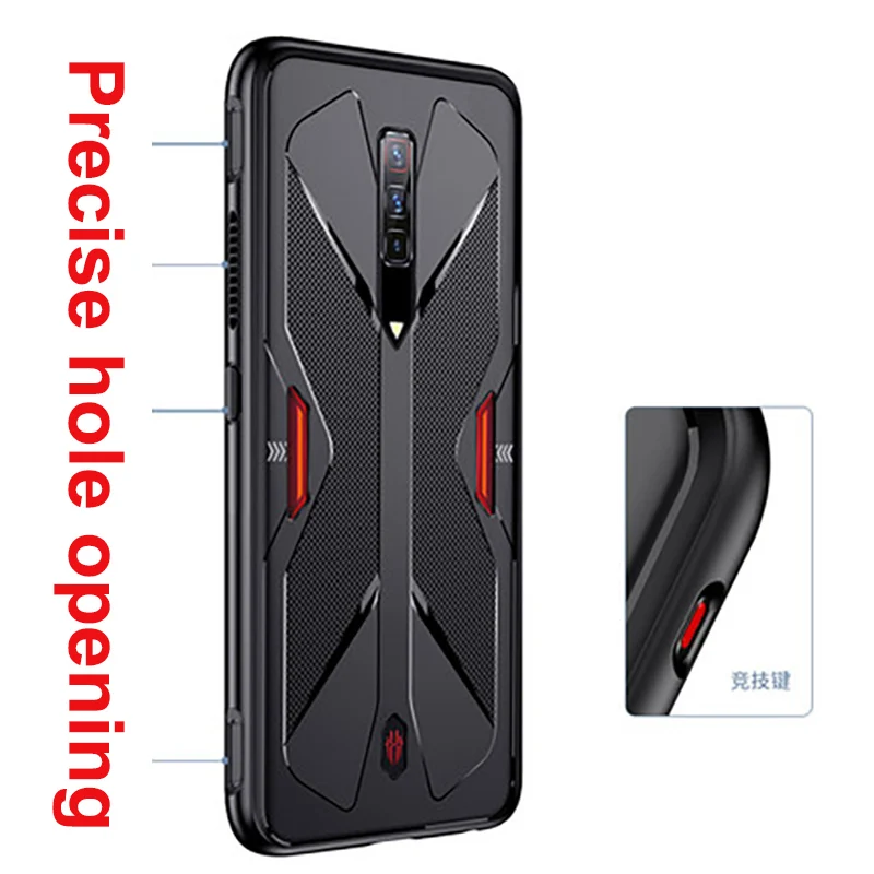 For ZTE Nubia Red Magic 6  Case + Gamepad Bracket Handle Rail For Nubia Red Magic 6 Pro Prtective Case RedMagic 6 Pro Back Cover