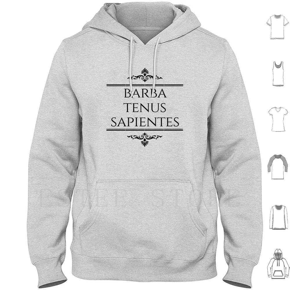 Barba Tenus Sapientes Wise As Far As The Beard Black Version 2 Hoodies Barba Tenus Sapientes Wise As Far As The