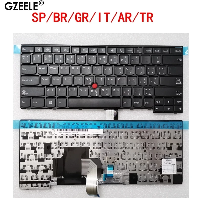 SP/GR/IT/AR/TR New for IBM FOR Thinkpad T440 T440P T440s T431 E431 L440 T450s Keyboard 04Y872 Laptop QWERTY Spanish