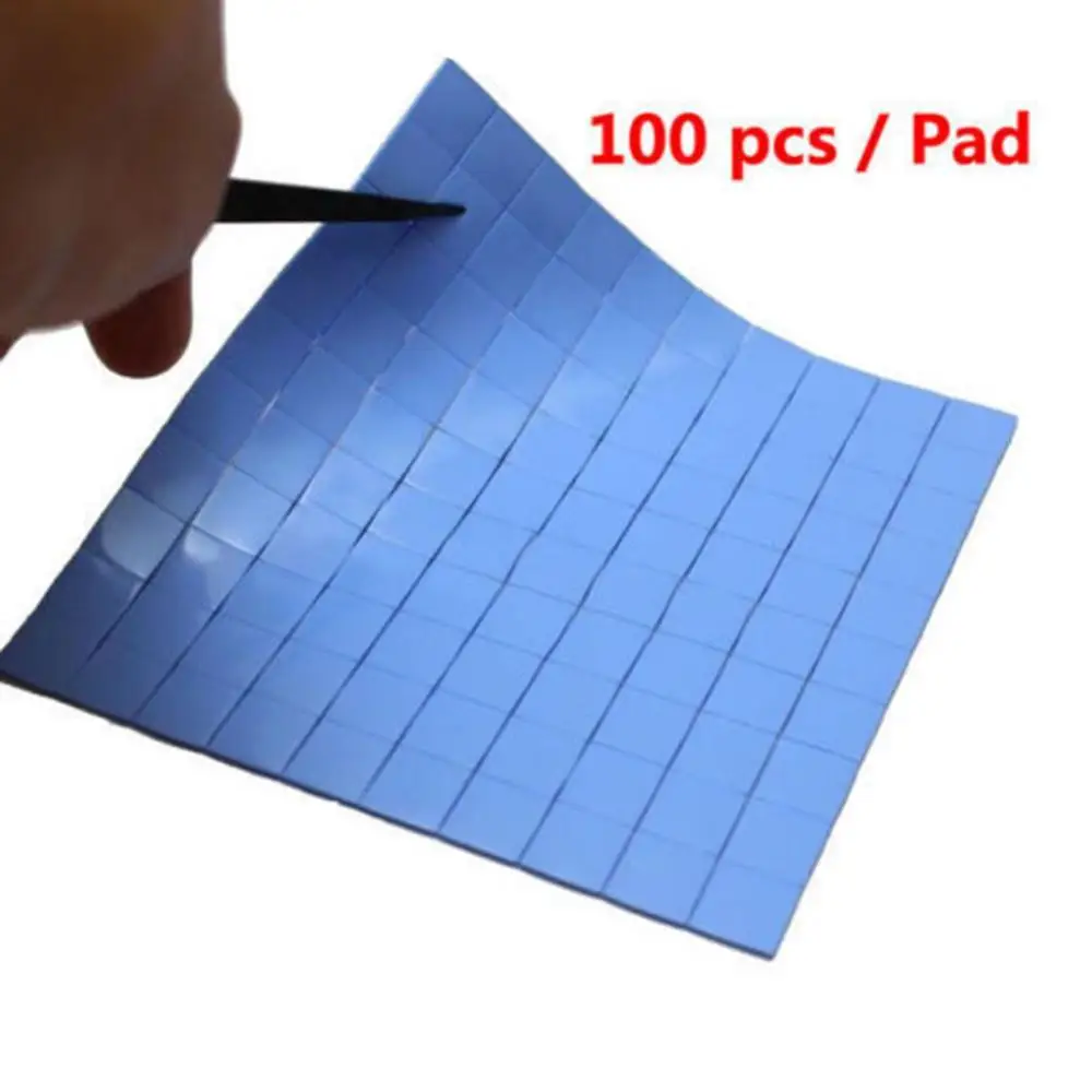 Multifunction Convenient 100Pcs 10x10x0.5mm Heatsink Silicone Thermal Conductive Pad for GPU VGA IC