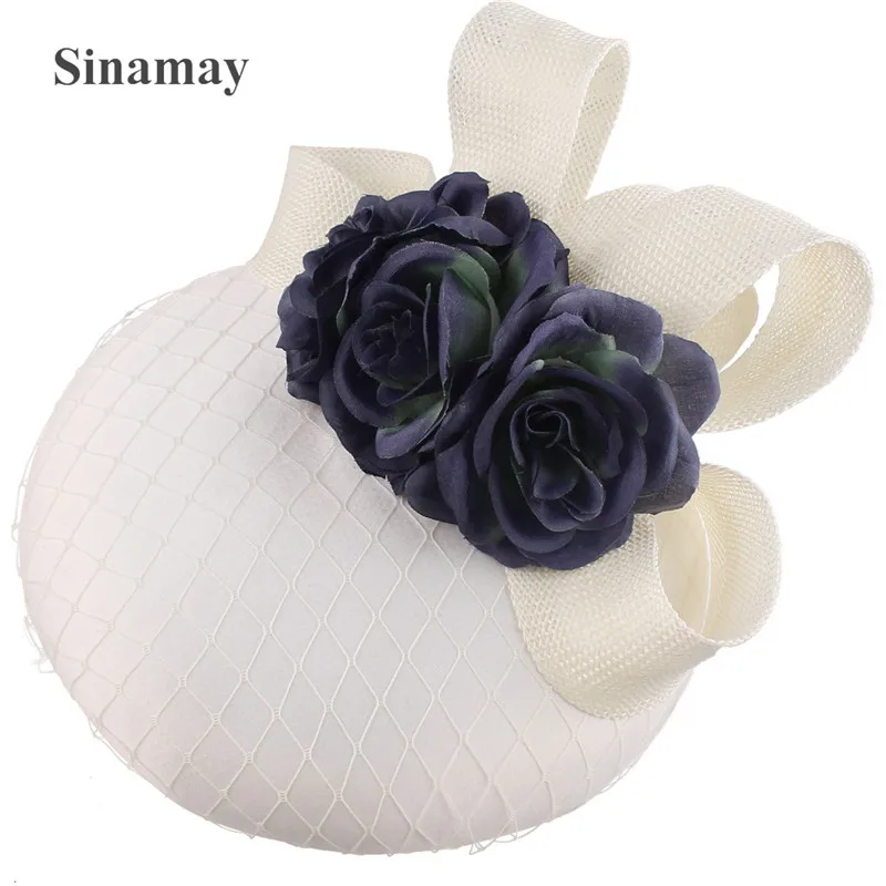 Women Formal Occasion Fascinator Hat Hairpin Bride New Show Headpiece With Hair Clip Nice Mesh Millinery Caps Headbands Ladies