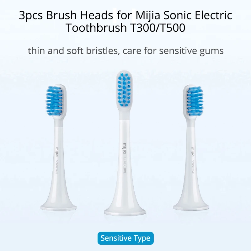 100% Mijia Electric Toothbrush Head 1 PCS&3PCS for T300&T500 Smart Acoustic Clean Toothbrush heads 3D Brush Head Combines