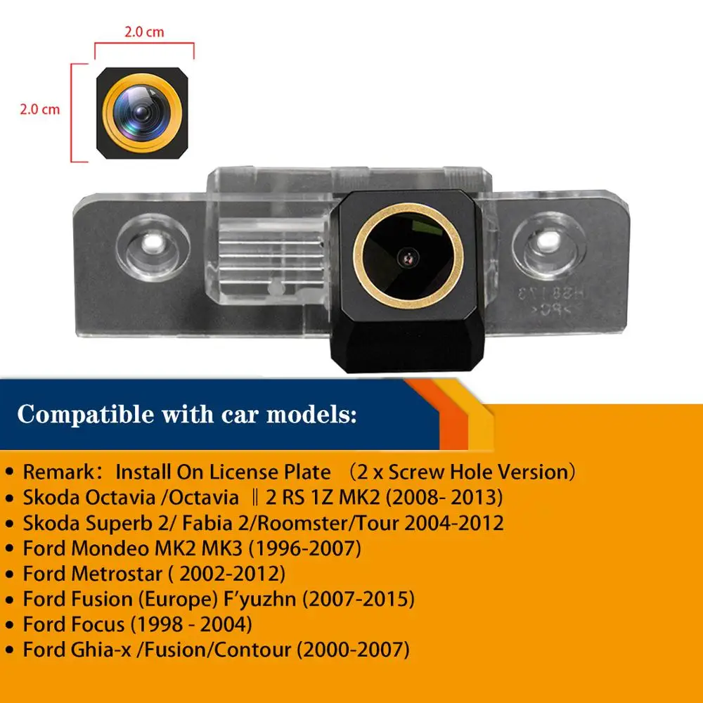 HD 1280*720p Rear View Reversing Night Vision Camera for Ford Flex Mustang GT Taurus Ford Mondeo Mk3 Ghia-x Fusion Contour