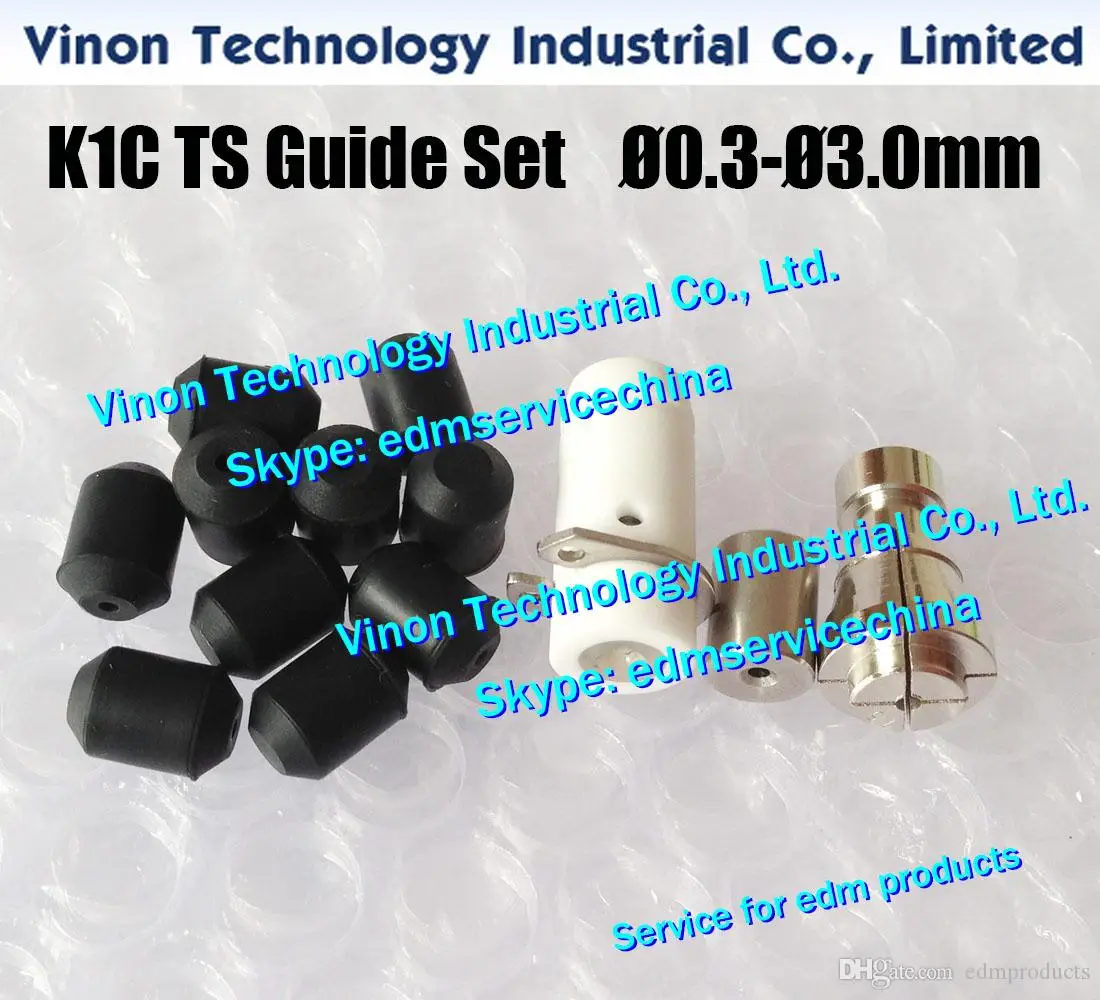 d=0.5mm K1C TS Guide Set (1pc guide+1pc collet+1pc spacer+10pc seal rubber) for Sodc K1C,Charmilles SH2,Madra BT-2 3562018,02240