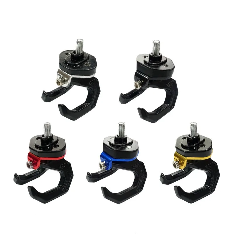 1pc Universal Aluminum Alloy Motorcycle Luggage Helmet Double Hook Mount Motorbike Scooter Helmet Holder Hook Hanger