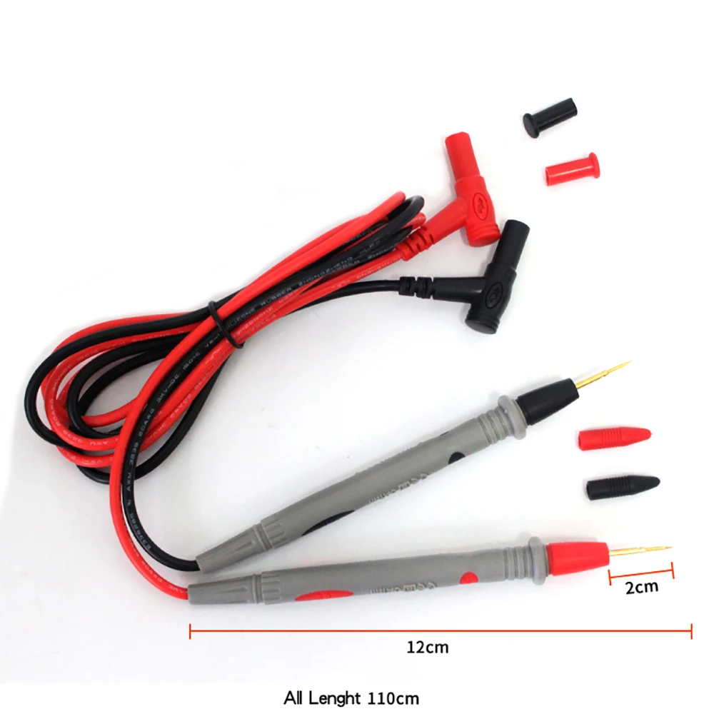 1000V 20A 1 paio di sonde per Multimetro digitale Soft-silicone-wire aghi-tip cavi di prova ordinari con Clip a coccodrillo per Multimetro.