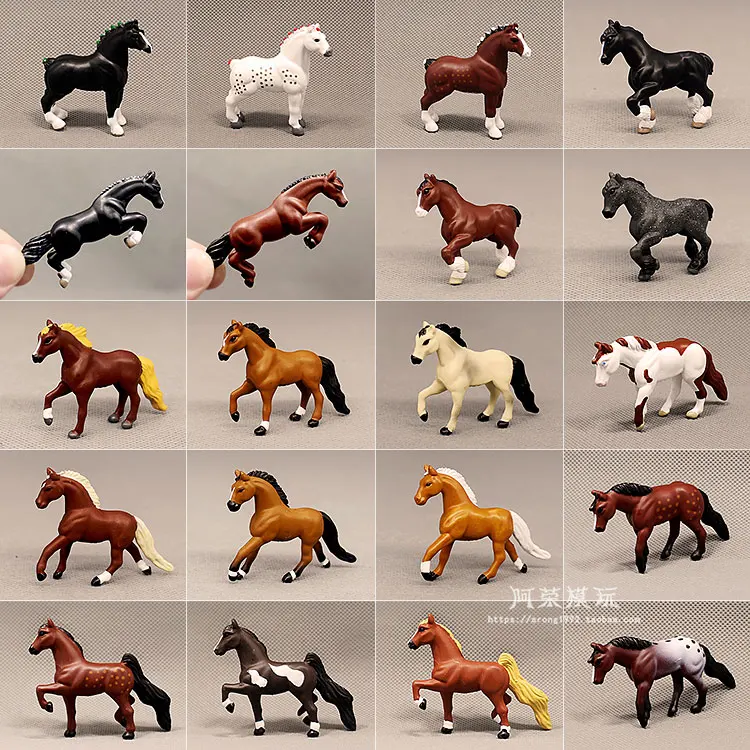 Miniatur Pferd Modell Appaloosa Lusitano Clydesdale Haflinger Pony Steed Pinto Hengst Ranch Wilden Tier Ornamente Figurine Spielzeug