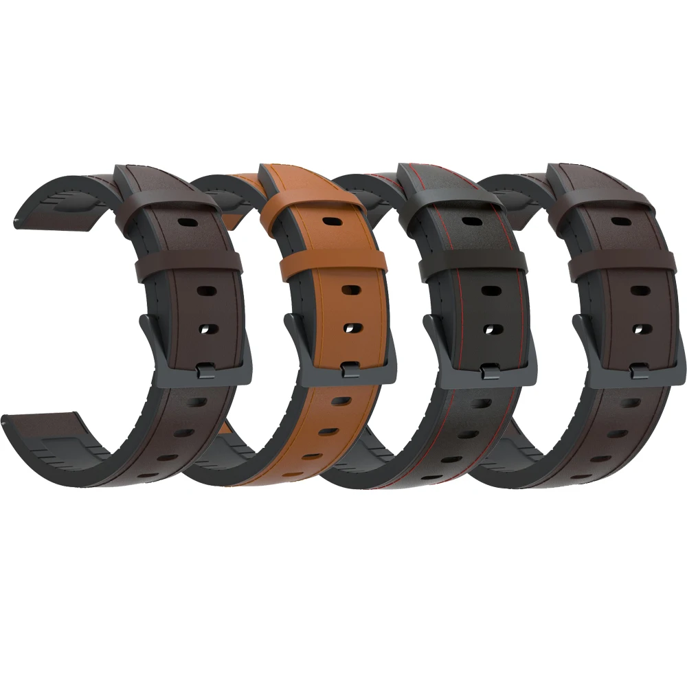 Bracelet en cuir et silicone pour Amazfit, bracelet de montre, Amazfit Balance, Bip 5, GTR2, GTR 2e, GTR 3 pro, GTR 4, 47mm
