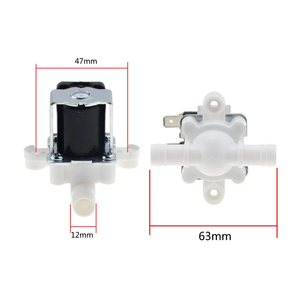 DC 12 24AC 220V Normally Closed Pressurized Solenoid Valve Inlet Valve 12mm For Water Dispenser Water Purifier Plastic