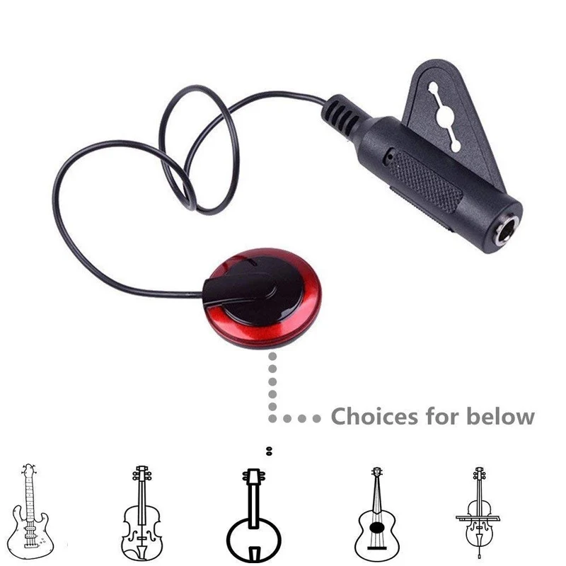 Professional Guitar Pickup Piezo Contact Microphone Pickup For Guitar Violin Banjo Mandolin Ukulel Guitar Accessories